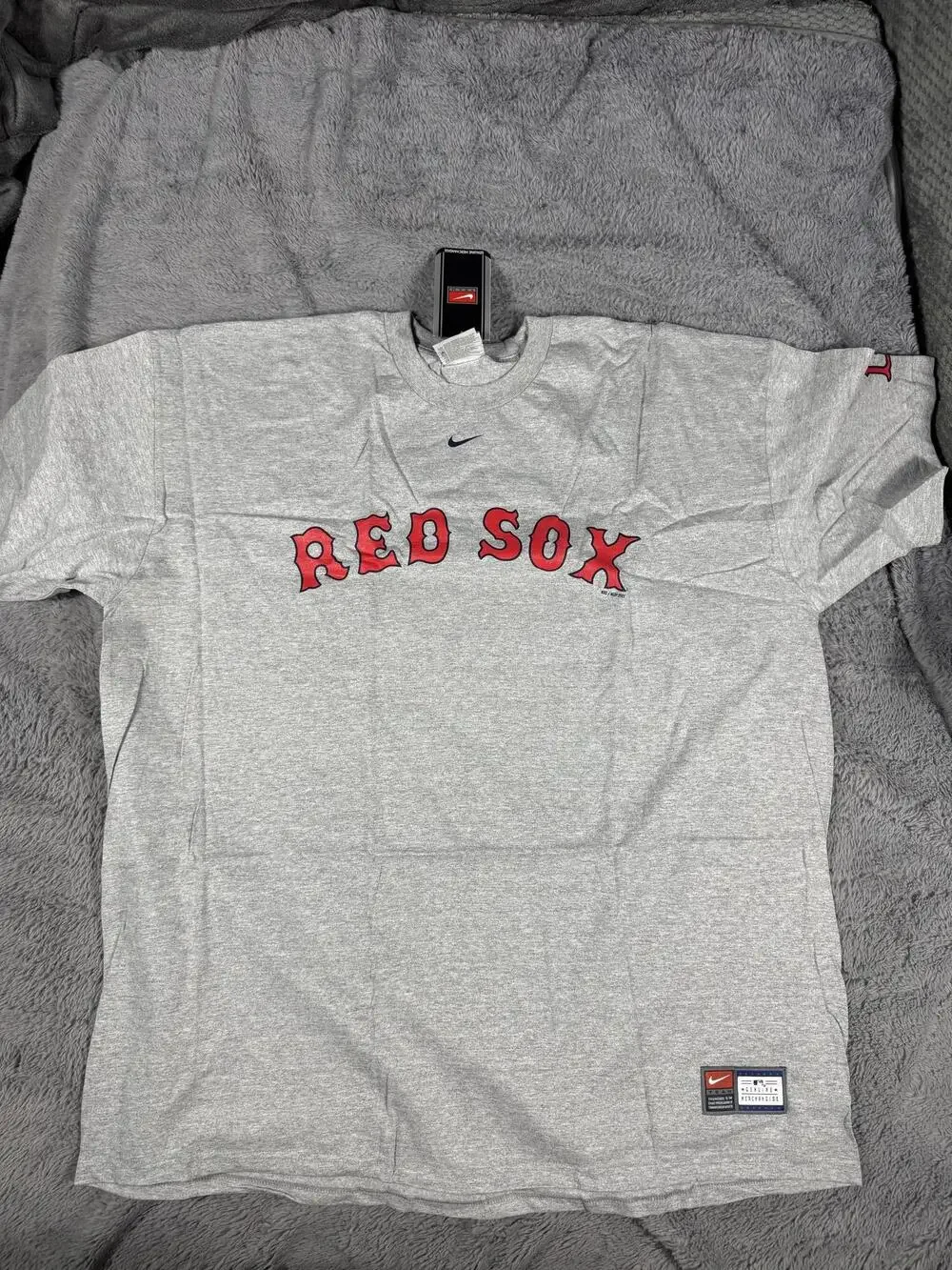 Boston Red Sox Shirt Mens 2XL Gray MLB Baseball Nike Genuine Merchandise Tee